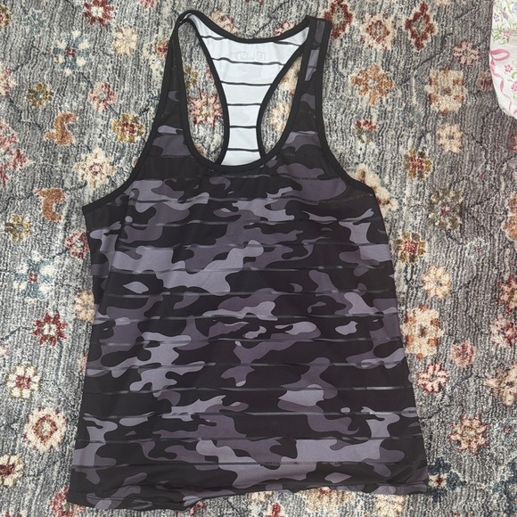 ZYIA Black and Gray Camouflage Tank Top - Picture 1 of 3